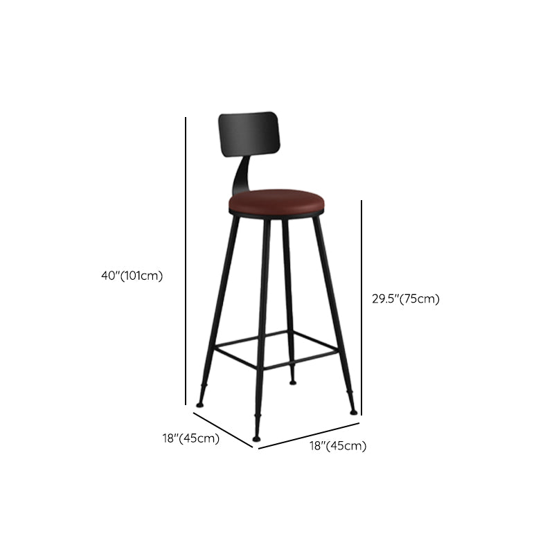 Armless Counter Height Stools with Footrest, Contemporary for Bristol