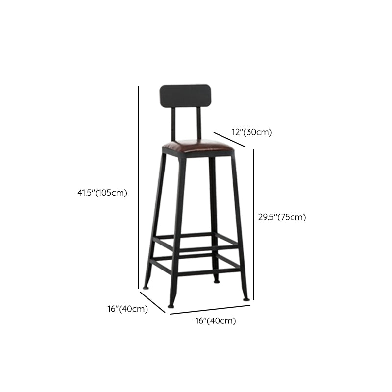 Armless Counter Height Stools with Footrest, Contemporary for Bristol