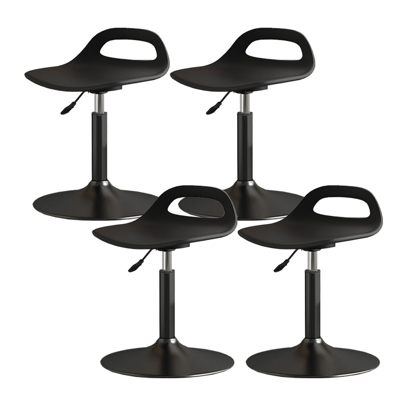 Modern Adjustable Height Swivel Low Back Bar Stool with Footrest