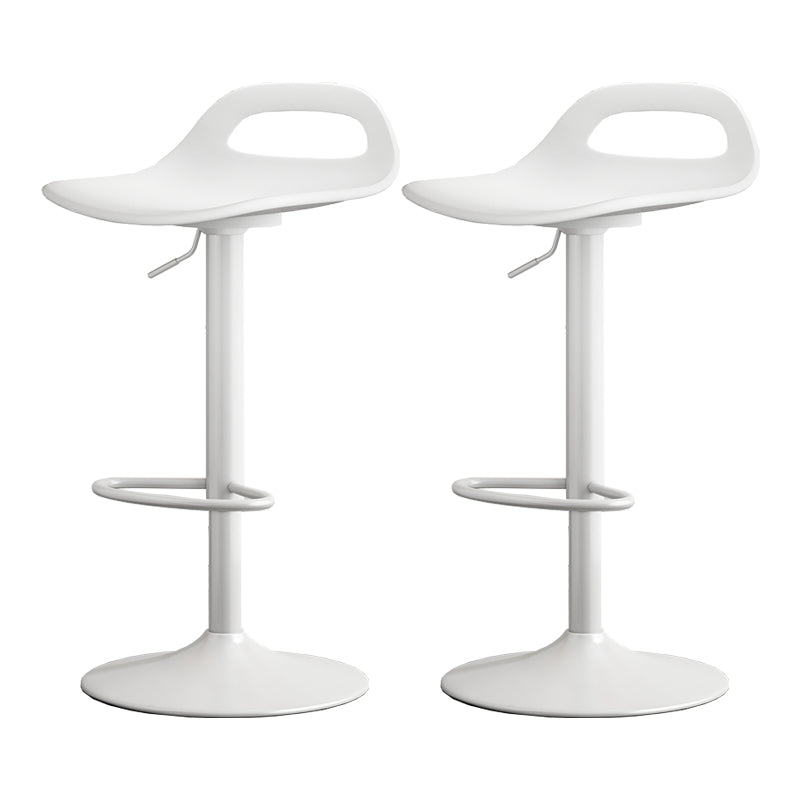 Modern Adjustable Height Swivel Low Back Bar Stool with Footrest