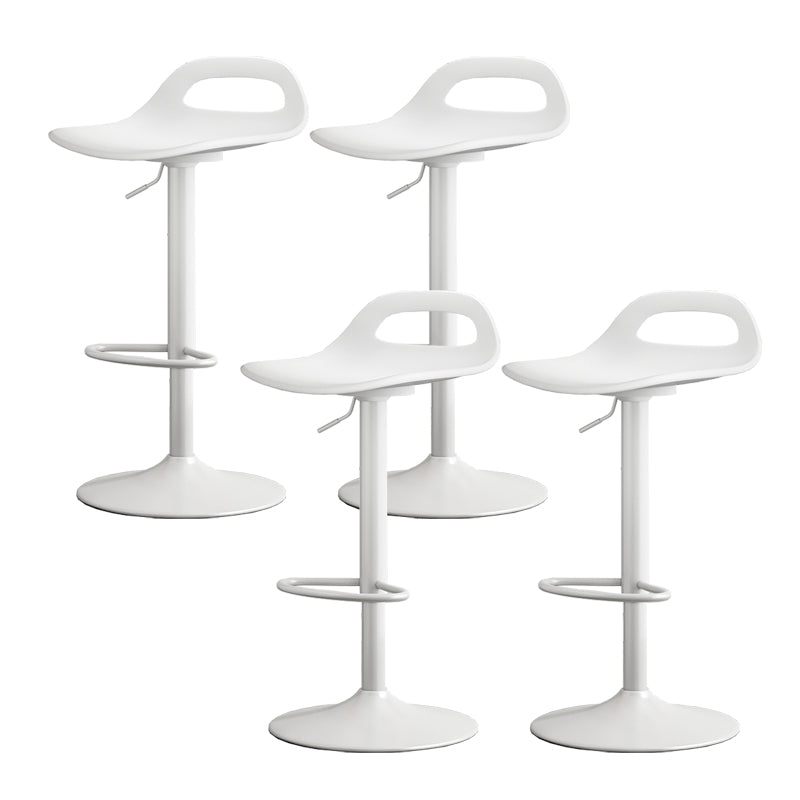 Modern Adjustable Height Swivel Low Back Bar Stool with Footrest
