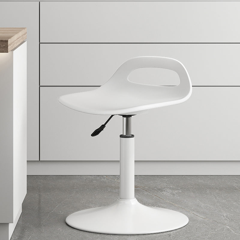 Modern Adjustable Height Swivel Low Back Bar Stool with Footrest