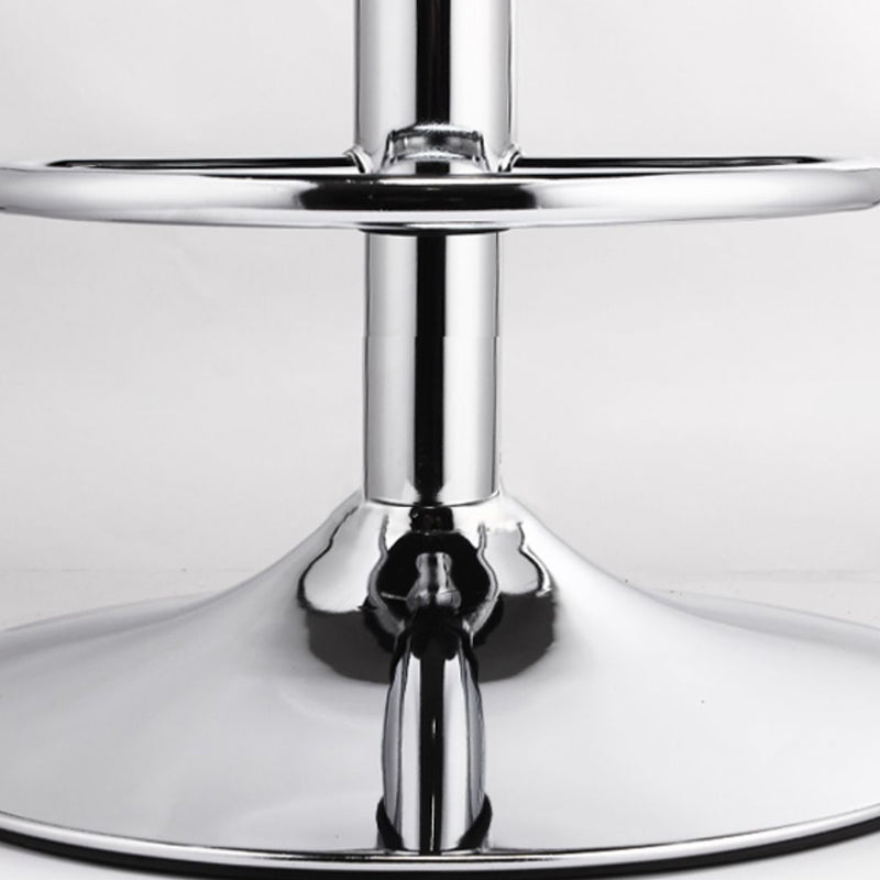 Modern Adjustable Height Swivel Armless Bar Stool with Metal Base