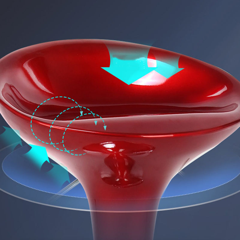 Modern Adjustable Height Swivel Armless Bar Stool with Metal Base