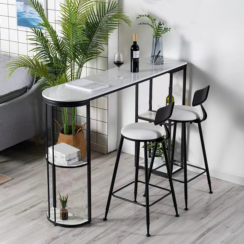 Contemporary Style 1/2/3 Pieces Specialty Stone Bar Table Set for Living Room