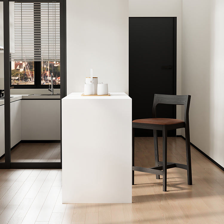 Modern White Sintered Stone Dining Bar Table for Kitchen Dining Room