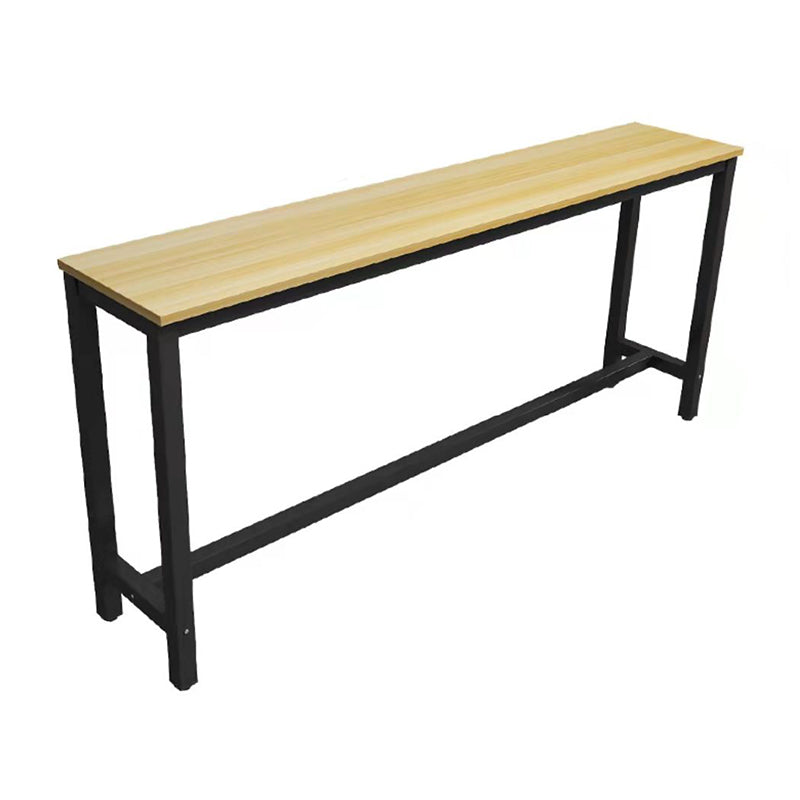 Manufactured Wood Rectangle Pub Table with Metal Frame for Living Room