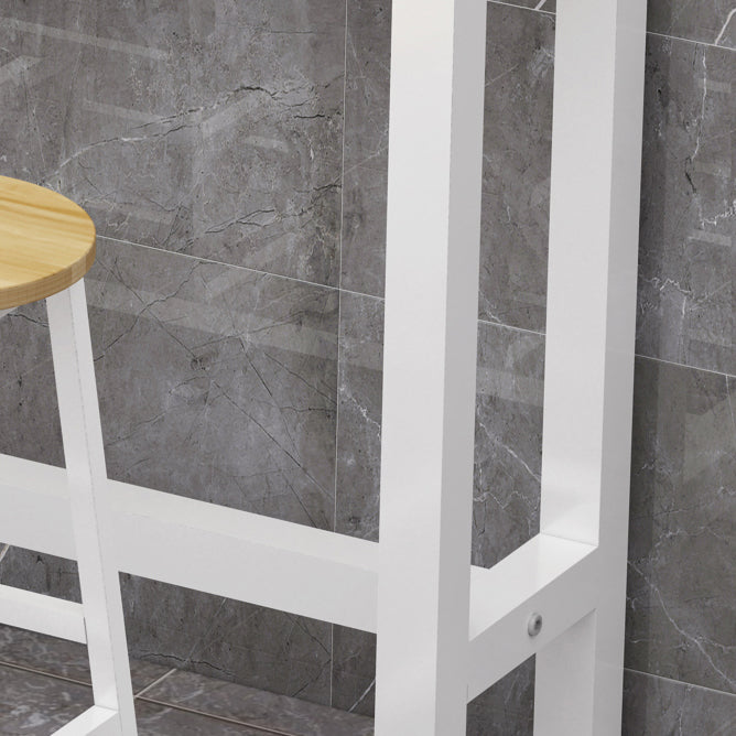 Manufactured Wood Rectangle Pub Table with Metal Frame for Living Room