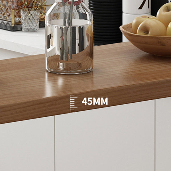 Contemporary Solid Wood Living Room Bar Dining Table in Brown