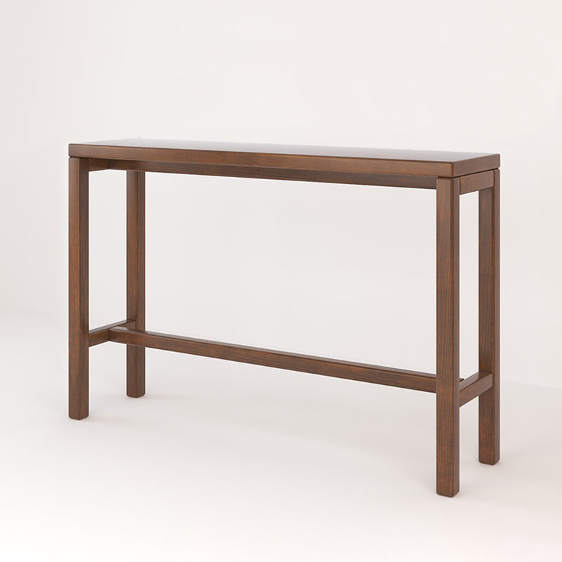 Modern Dining Room Rectangle Trestle Solid Wood Bar Dining Table