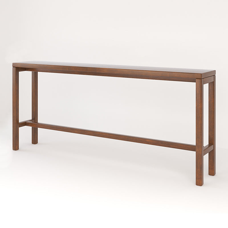 Modern Dining Room Rectangle Trestle Solid Wood Bar Dining Table