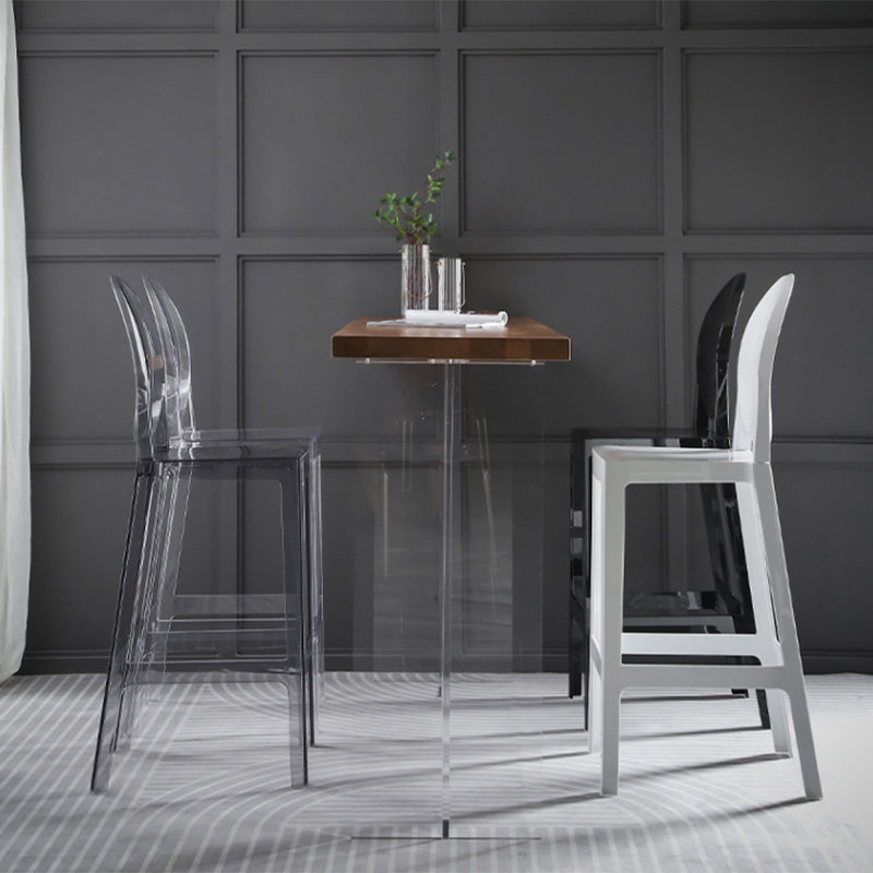 Modern Solid Wood Acrylic Base Bar Table for Kitchen Dining Room