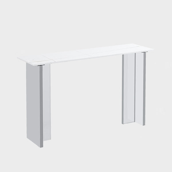 Contemporary Sintered Stone Acrylic Base Bar Table for Kitchen Dining Room