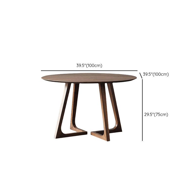 1/2/5 Pcs Round Shape Solid Wood Dinette Table with Ladder Chair