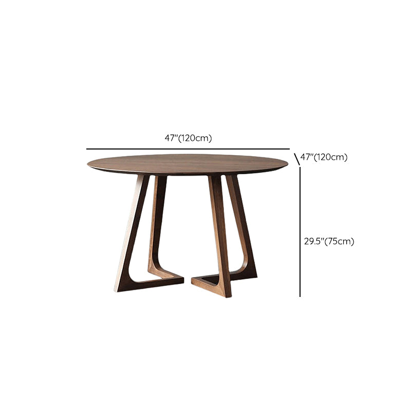 1/2/5 Pcs Round Shape Solid Wood Dinette Table with Ladder Chair