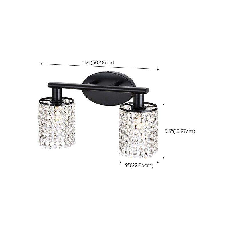 Post Modern Bathroom Vanity Lighting 2 / 3 / 4 - Light Bath Sconce in Black / Sliver