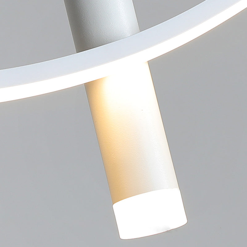 3-Light Modern Style White LED Statement Linear Kitchen Island Light