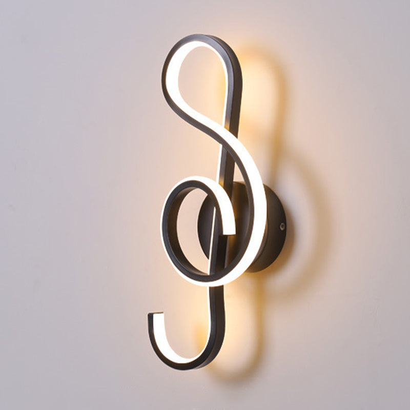 Geometric Wall Light Fixture Modern Metal 1 Light in Black/White