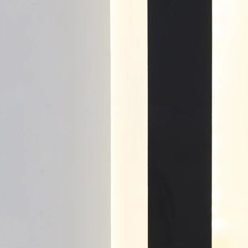 Linear Outside Wall Light Fixture Modern Metal 1 Light in Black Finish