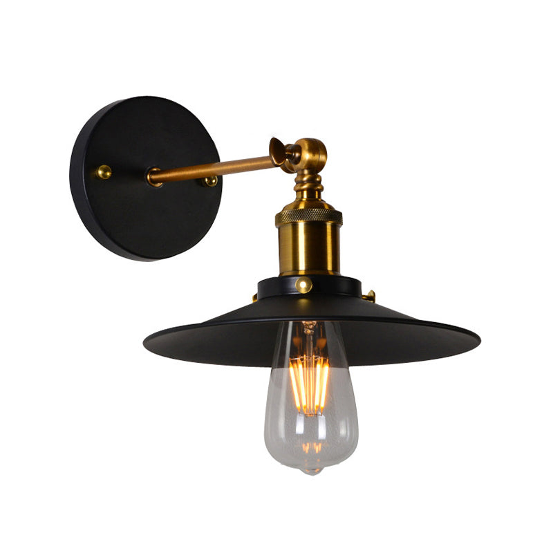 Postmodern Minimalist Wall Light Fixture with Metal Shade for Sitting Room