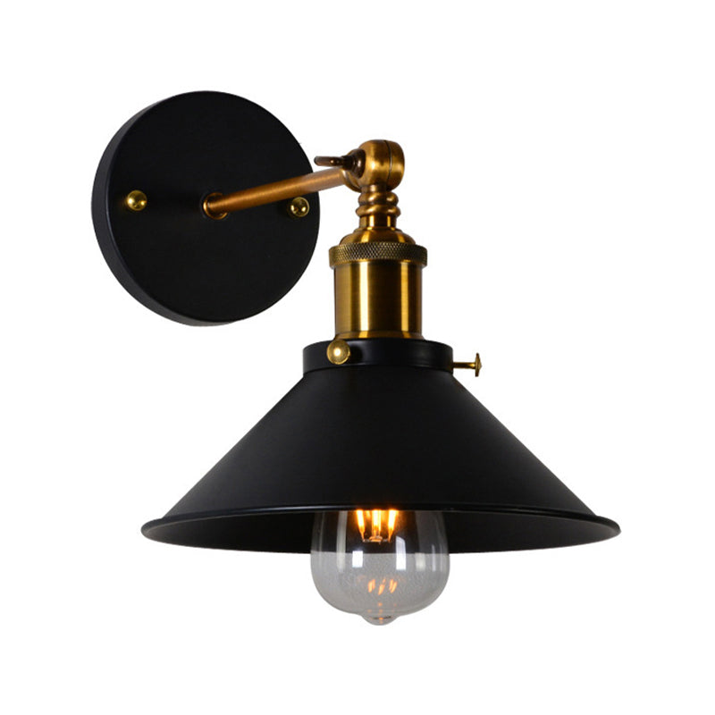Postmodern Minimalist Wall Light Fixture with Metal Shade for Sitting Room