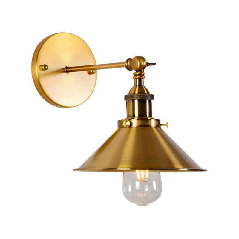 Postmodern Minimalist Wall Light Fixture with Metal Shade for Sitting Room