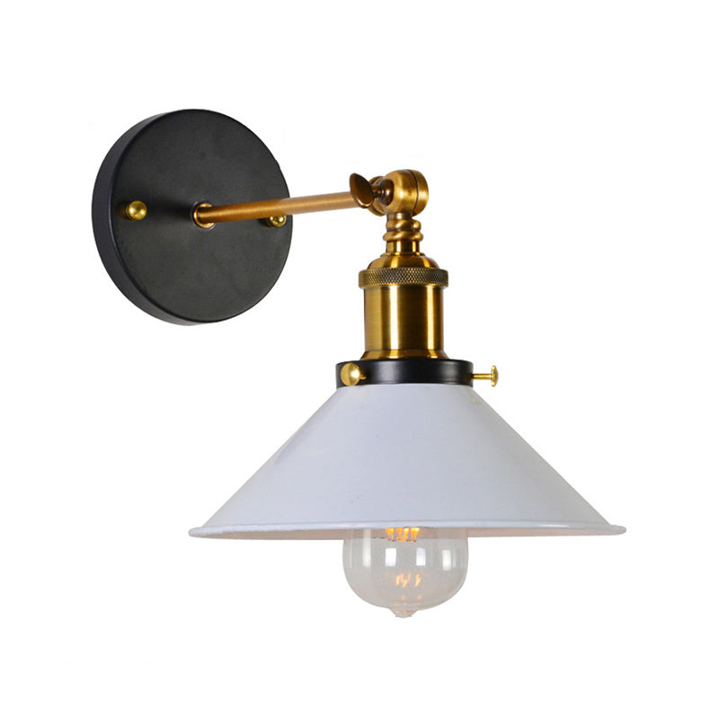 Postmodern Minimalist Wall Light Fixture with Metal Shade for Sitting Room