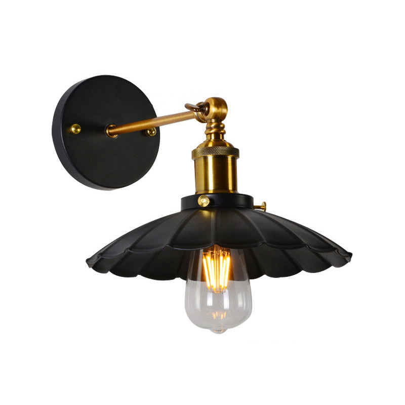 Postmodern Minimalist Wall Light Fixture with Metal Shade for Sitting Room