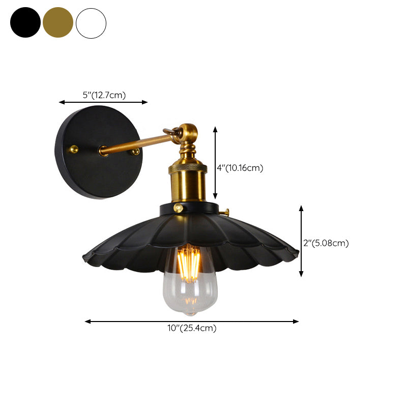 Postmodern Minimalist Wall Light Fixture with Metal Shade for Sitting Room