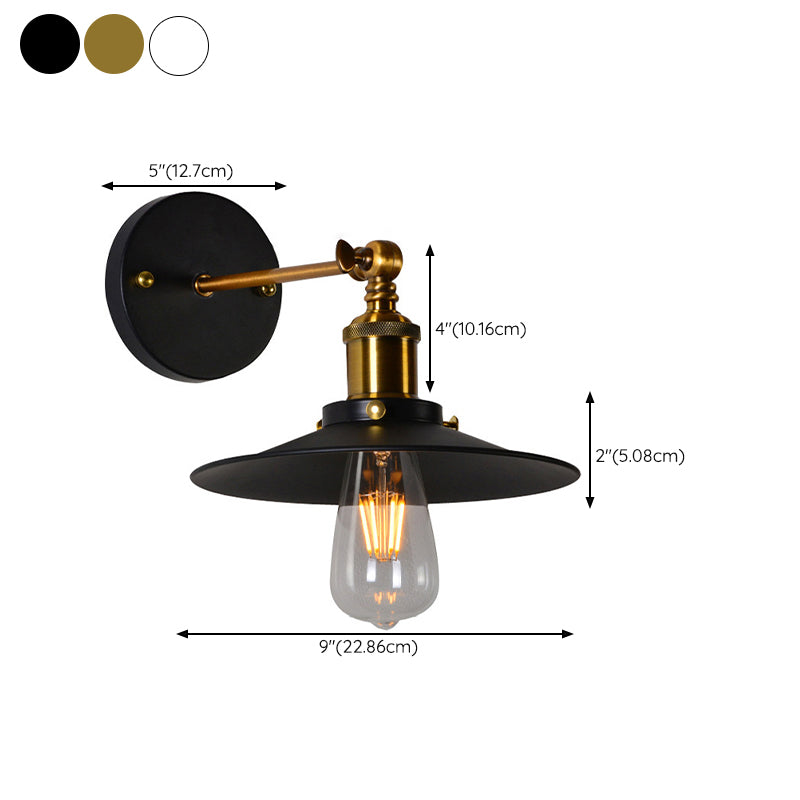 Postmodern Minimalist Wall Light Fixture with Metal Shade for Sitting Room