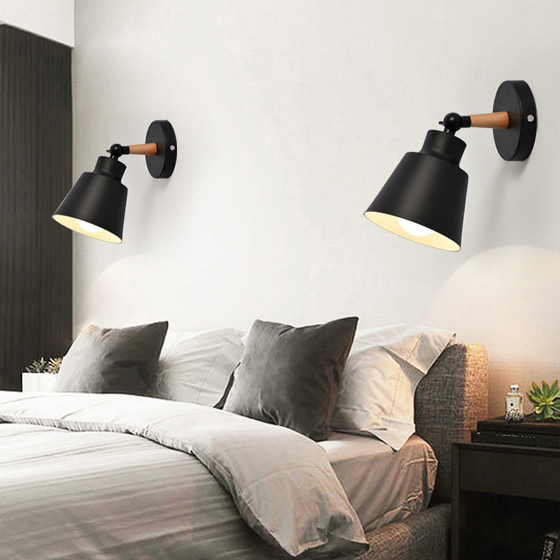 Postmodern Colorful Wall Light Fixture with Metal Shade for Sitting Room