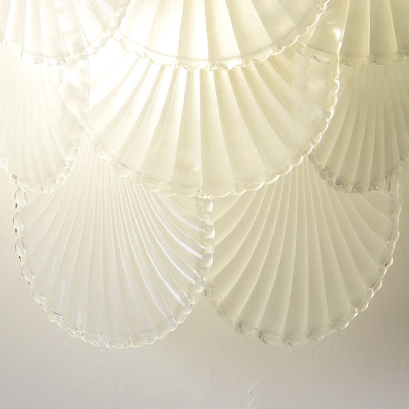 Postmodern Golden Wall Light Fixture with Glass Shade for Sitting Room