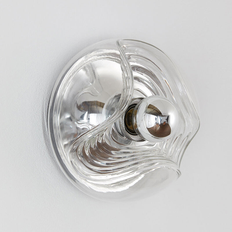 Contemporary Glass Shade Wall Lamp 1-Light Wall Sconce Lighting