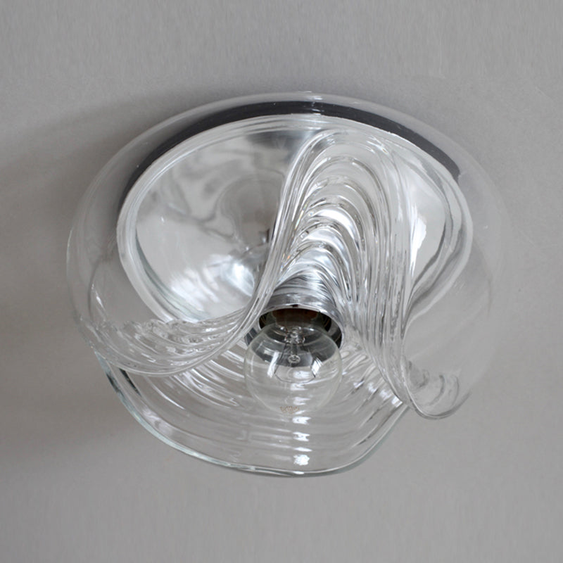 Contemporary Glass Shade Wall Lamp 1-Light Wall Sconce Lighting