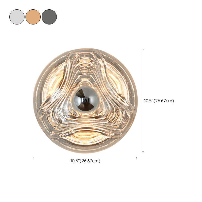 Contemporary Glass Shade Wall Lamp 1-Light Wall Sconce Lighting