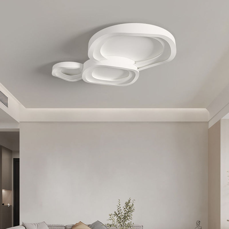 Nordic Style Ceiling Light Fixture White Flush Mount for Living Room