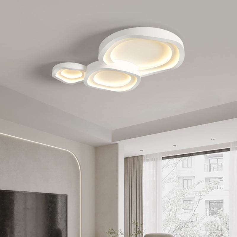 Nordic Style Ceiling Light Fixture White Flush Mount for Living Room