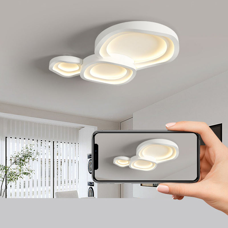 Nordic Style Ceiling Light Fixture White Flush Mount for Living Room