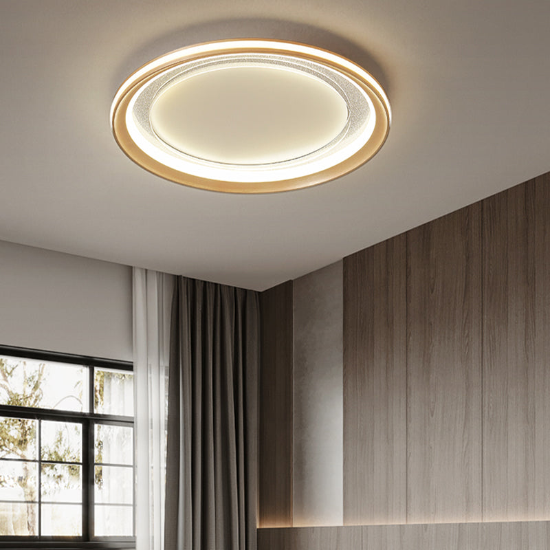 LED Modern Metal Flush Mount Circle Shape Ceiling Light with Acrylic Shade for Passage
