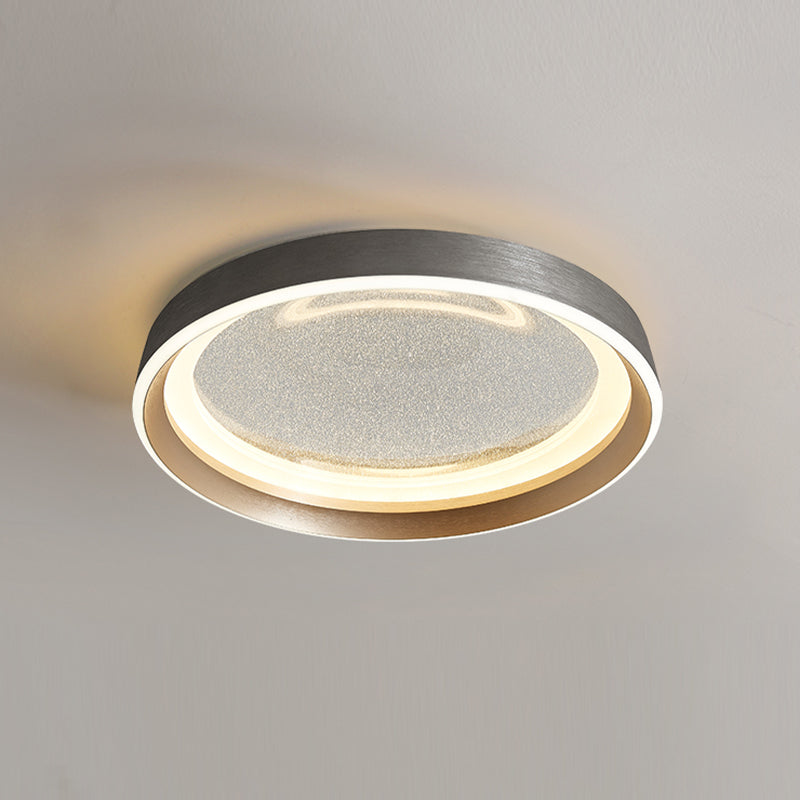LED Modern Metal Flush Mount Circle Shape Ceiling Light with Acrylic Shade for Passage