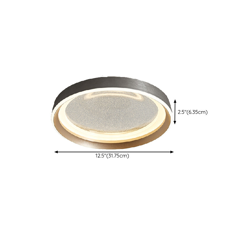 LED Modern Metal Flush Mount Circle Shape Ceiling Light with Acrylic Shade for Passage