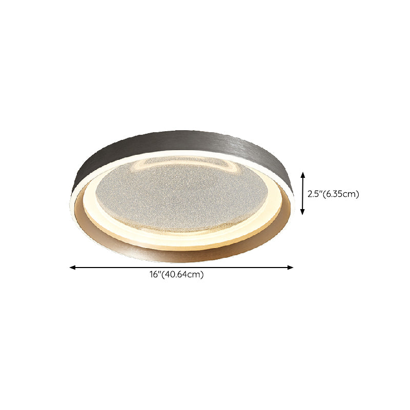 LED Modern Metal Flush Mount Circle Shape Ceiling Light with Acrylic Shade for Passage