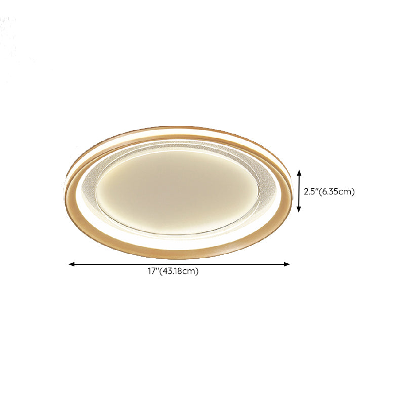 LED Modern Metal Flush Mount Circle Shape Ceiling Light with Acrylic Shade for Passage