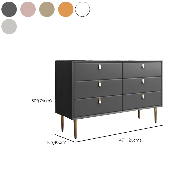 Stone Dresser Classic Glam Storage Chest Dresser with 6/5 Drawers
