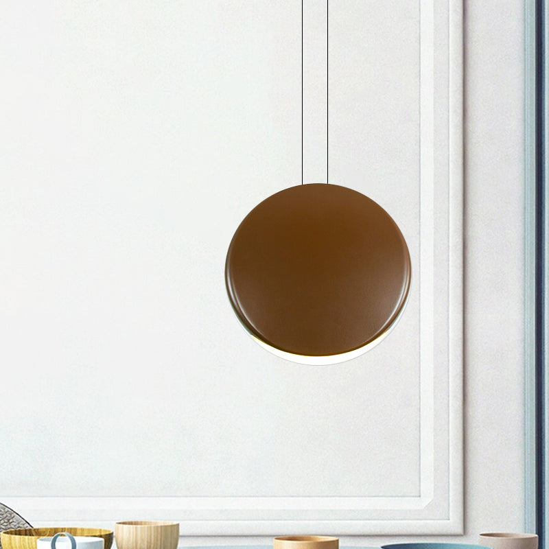 6 "/8" largo ascensore rotondo a soffitto a soffitto a led in metallo nordico a led nero/bianco/grigio lampada sospesa in luce calda/bianca