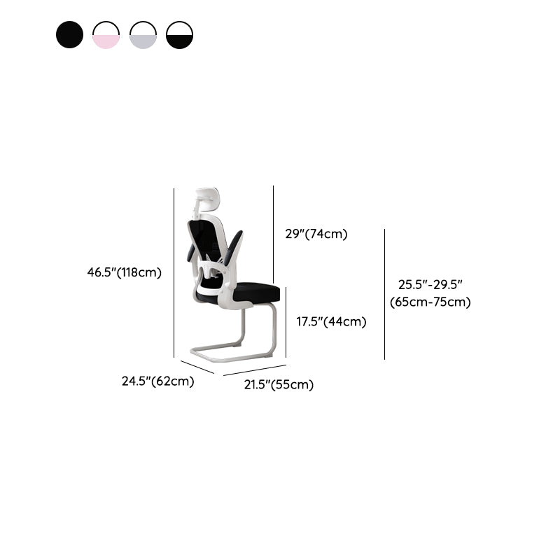 Removable Arms Desk Chair Tilt Mechanism No Distressing Ergonomic Chair without Wheels