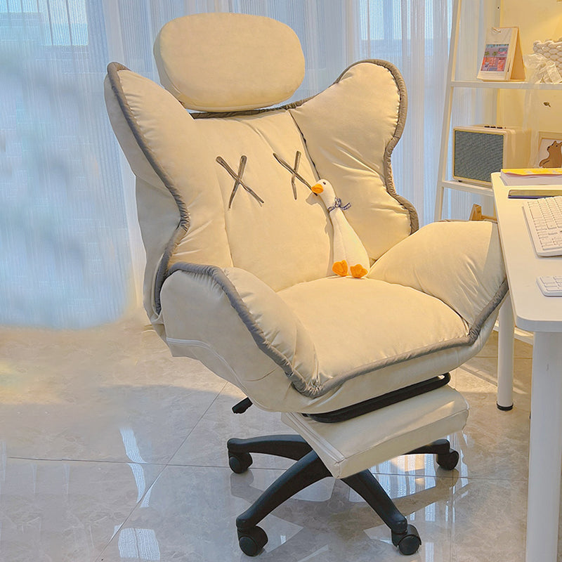 Contemporary Office Chair Nylon Base Swivel Rolling Task Chair with Wheels