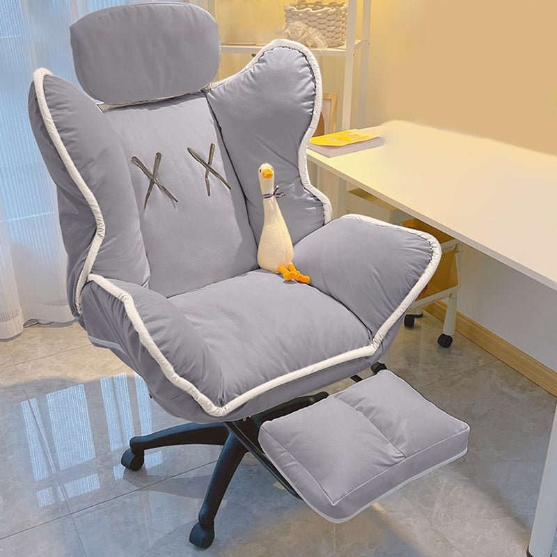 Contemporary Office Chair Nylon Base Swivel Rolling Task Chair with Wheels