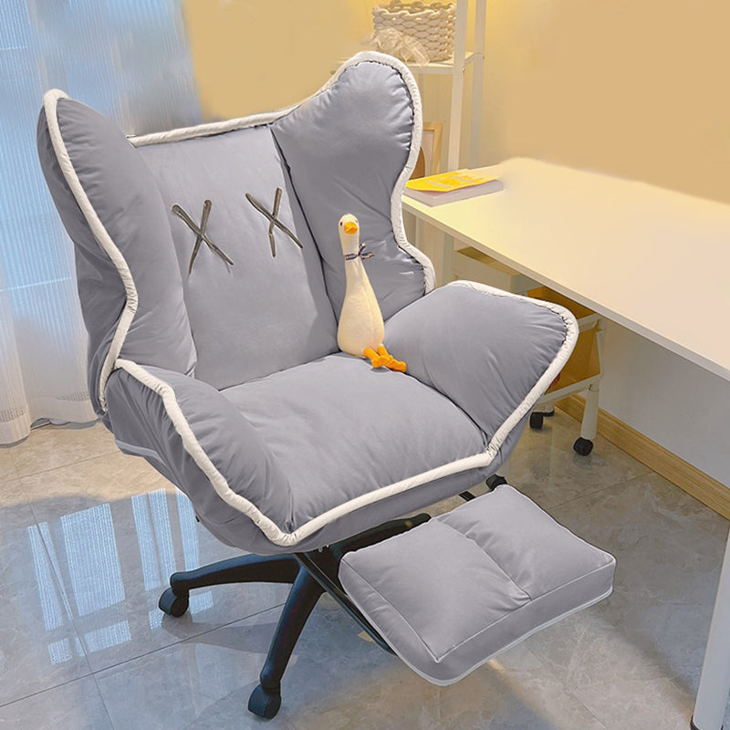 Contemporary Office Chair Nylon Base Swivel Rolling Task Chair with Wheels