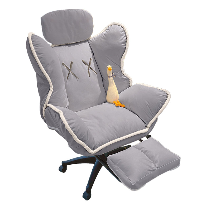 Contemporary Office Chair Nylon Base Swivel Rolling Task Chair with Wheels